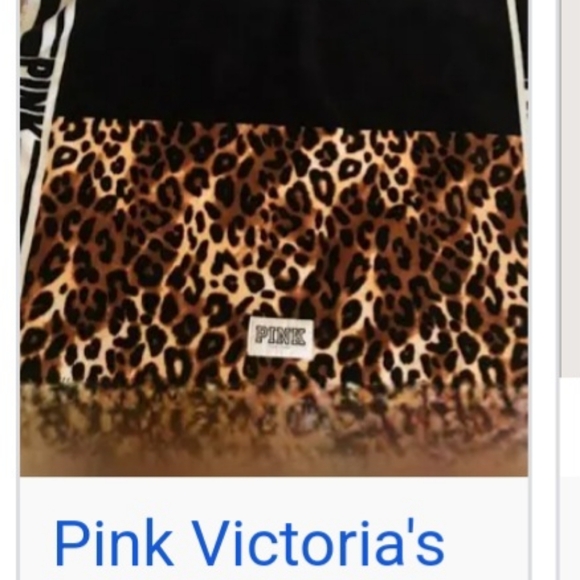 RARE Victorias Secret PINK cheetah sherpa blanket - Picture 12 of 13